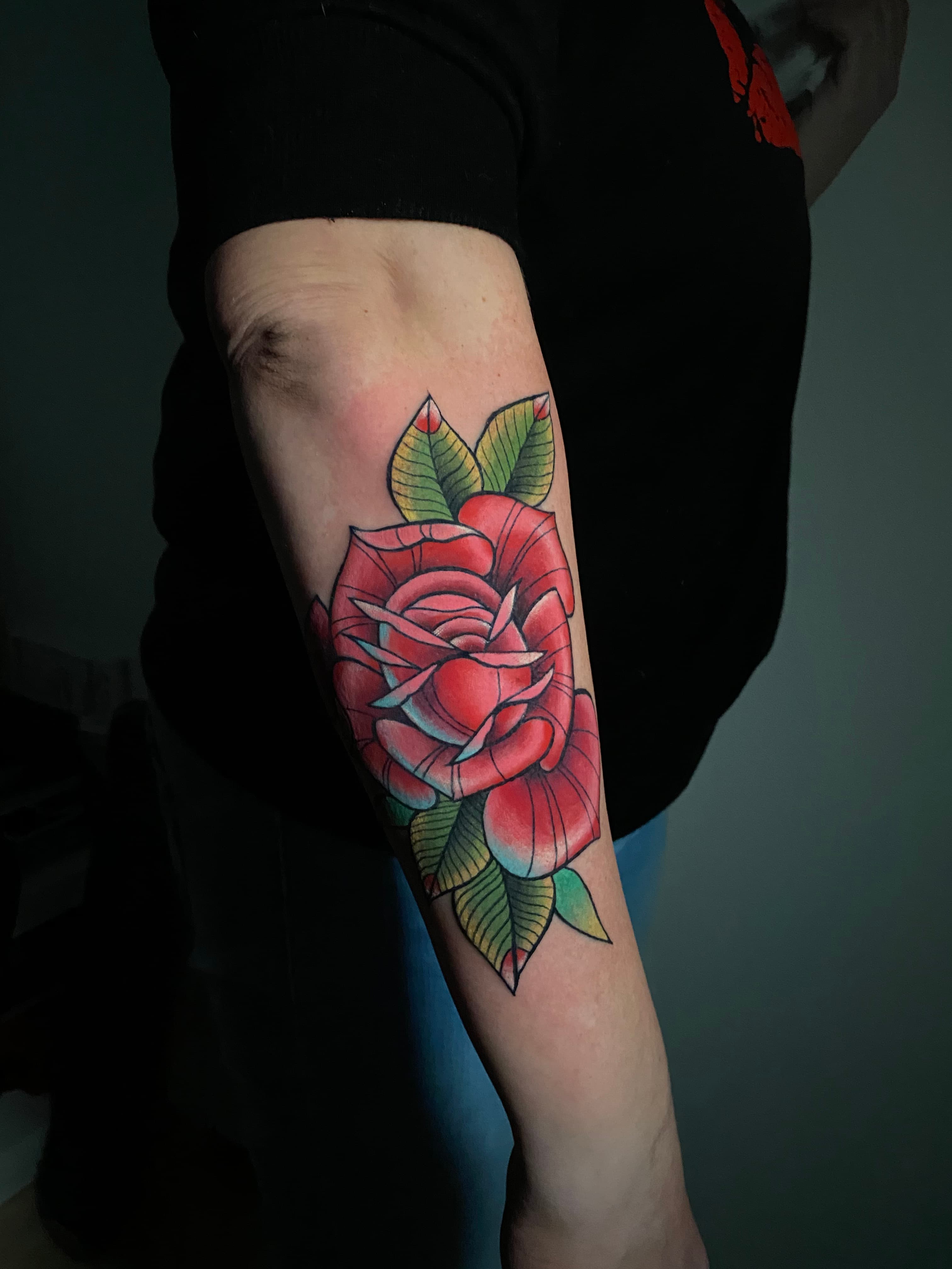 Neo-Traditional Rose